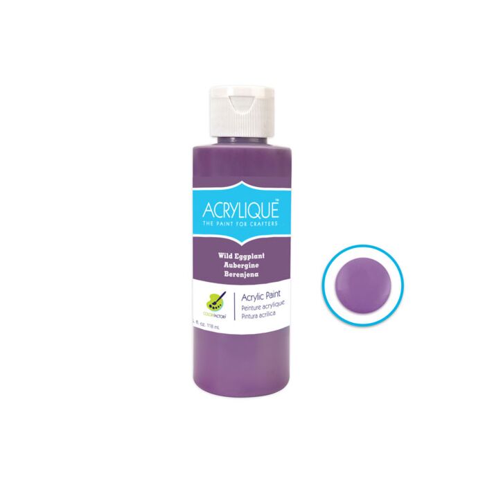 Color Factory: 4oz Acrylique Paint for Crafter's Wild Eggplant