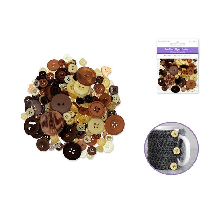 Button Embellishment: 60g Fashion-Dyed Medley - Earth
