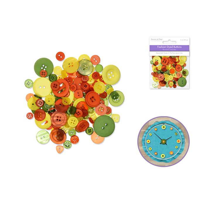 Button Embellishment: 60g Fashion-Dyed Medley - Tropical