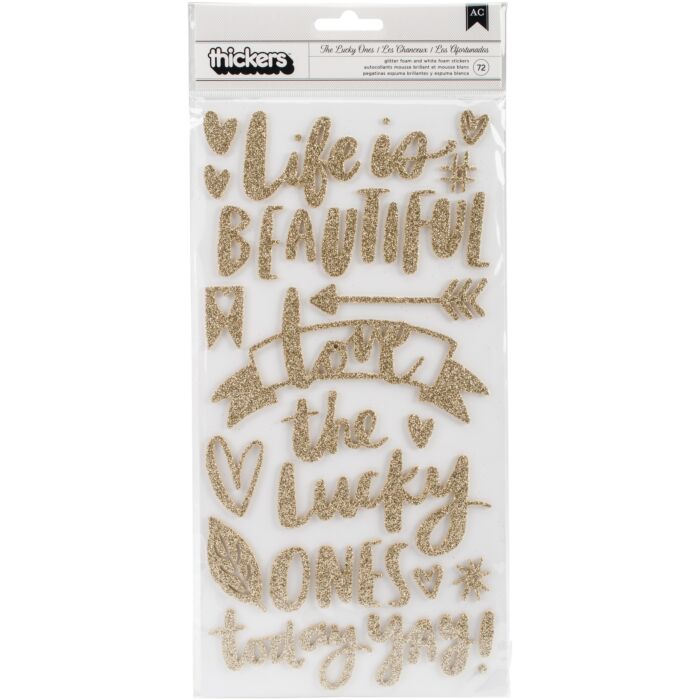 Amy Tan Hustle & Heart Thickers Stickers 72/Pkg-Phrase