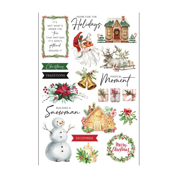 Scrapbook Customs Christmas Watercolor Embellishment Cut-Outs