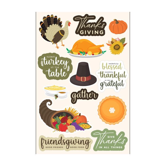 Scrapbook Customs Thanksgiving Embellishment Cut-Outs