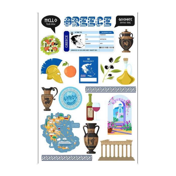 Scrapbook Customs Greece Embellishment