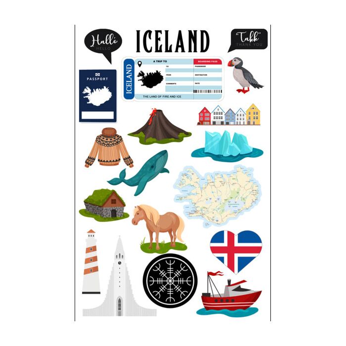 Scrapbook Customs Iceland Embellishment      
