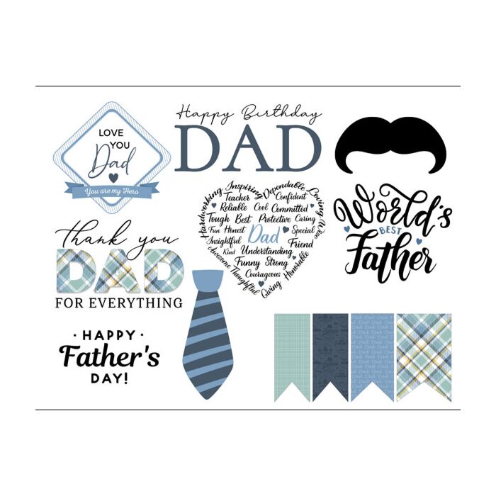 Scrapbook Customs Embellishments - Dad
