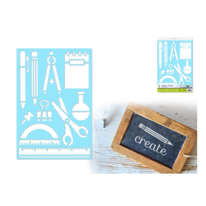 Color Factory: 7.5"x11" Multi-Media Stencil School Rules