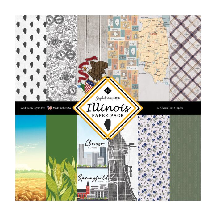 Scrapbook Customs 12x12 DS Paper Pack - Illinois