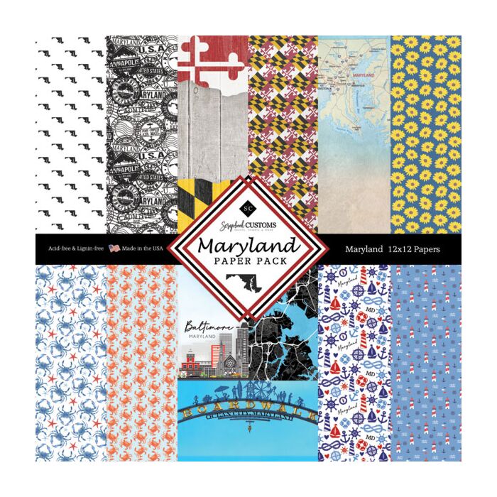 Scrapbook Customs 12x12 DS Paper Pack - Maryland