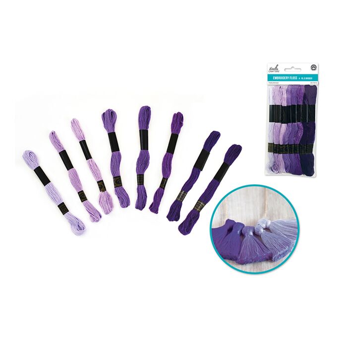 Needlecrafters: 8m Cotton Embroidery Floss 8 Hanks/pkg - Lavender Dreams