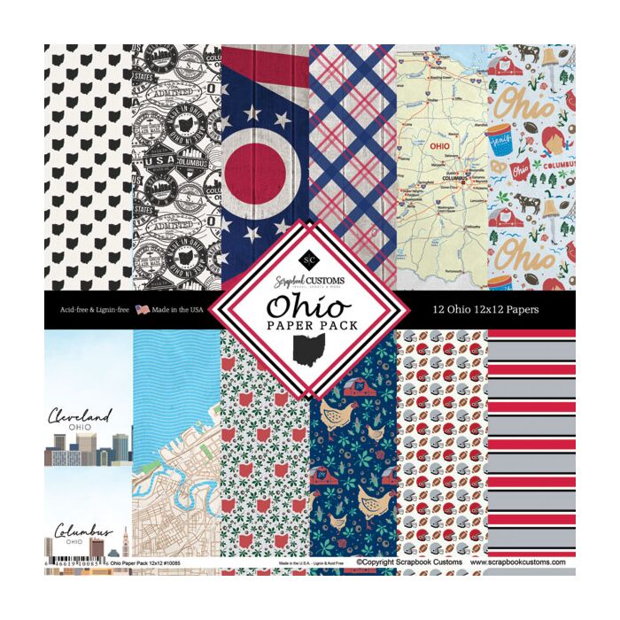 Scrapbook Customs 12x12 DS Paper Pack - Ohio