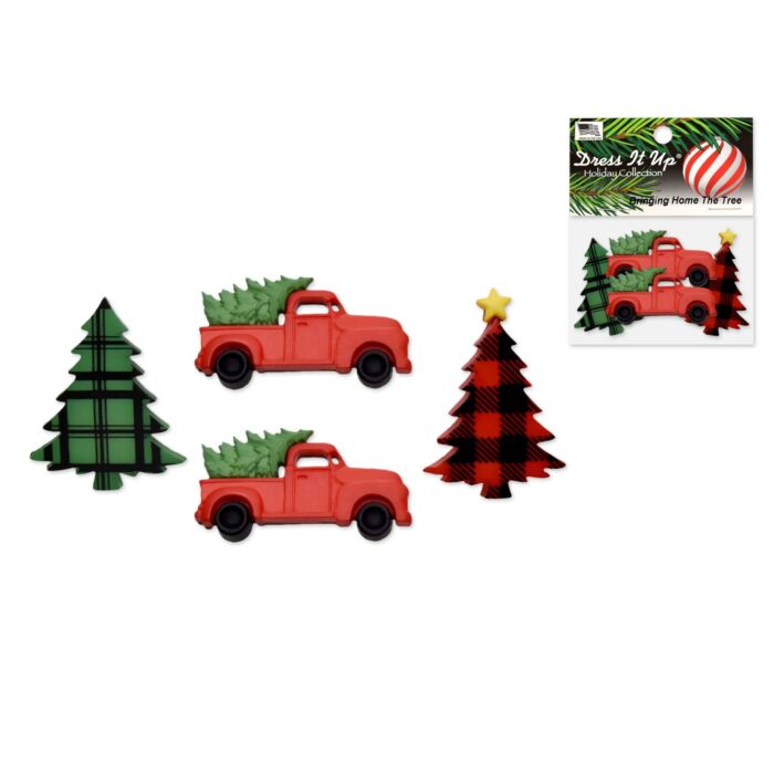 Holiday Paper Craft: Seasonal Dress-It-Up Bits Painted Embellishments Bringing Home the Tree