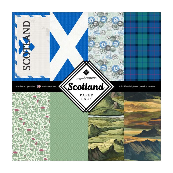 Preorder Scrapbook Customs Scotland Paper Pack 12x12 DS
