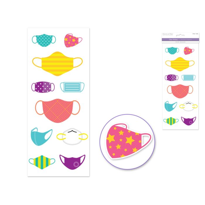 Paper Craft Sticker: 5"x12" Classic Themes 'Clear' Photo Safe - Wear Your Mask