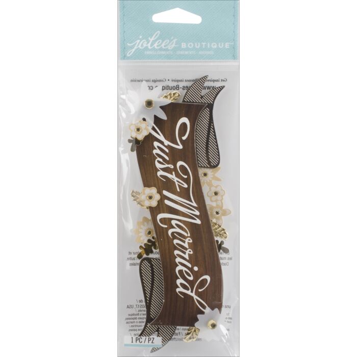 Jolee's Boutique Title Waves Dimensional Stickers-Just Married (Discontinued)