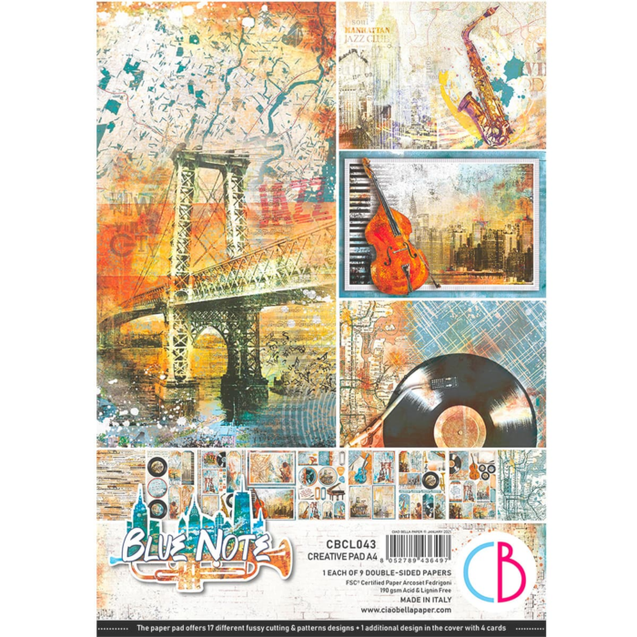 BLUE NOTE CREATIVE PAD A4 9/PKG