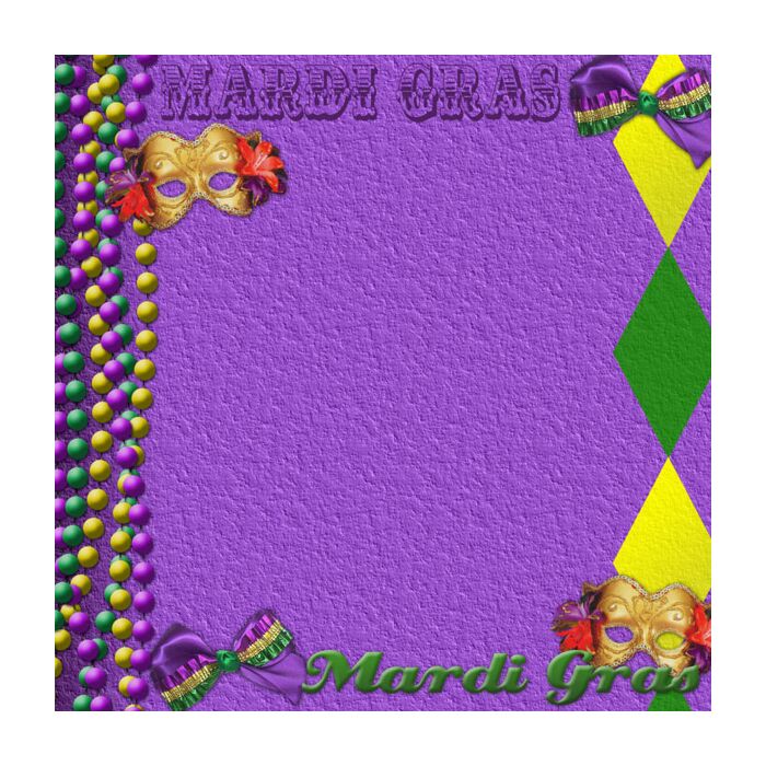 Scrapbook Customs Mardi Gras Paper 12 x 12