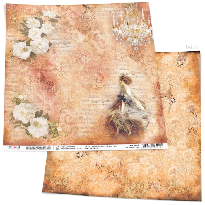 VIOLETTA VALERY PAPER SHEET 12"X12"