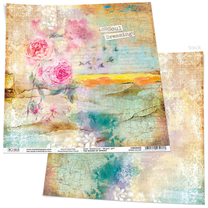 SPRING CALLING PAPER SHEET 12"X12"