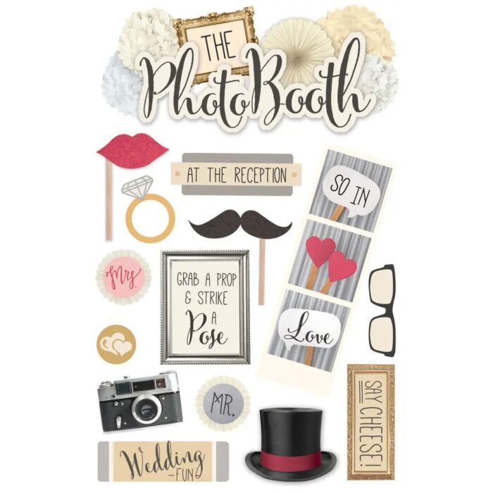 Paper House Photo Booth Dimensional Sticker