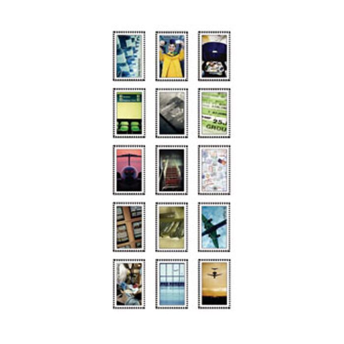 Scrapbook Customs Airport Stamps Sticker