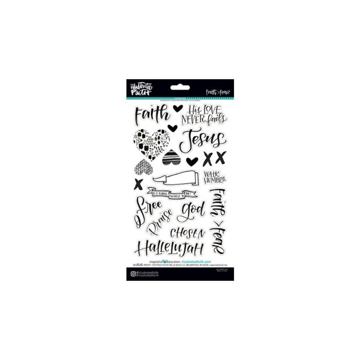 BELLA BLVD: Faith > Fear - Chipboard Sticker - Icons
