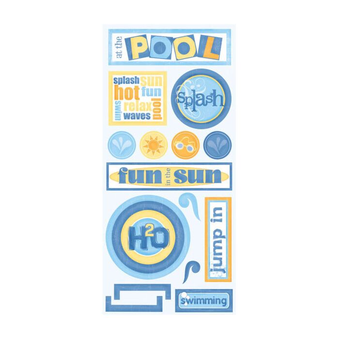 Scrapbook Customs - At the Pool Sticker