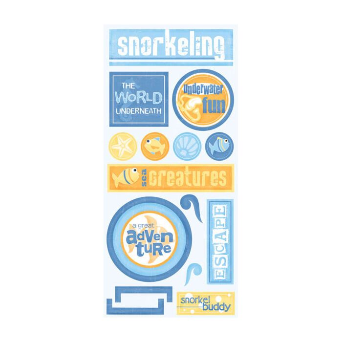 Scrapbook Customs Snorkeling (Stickers) Size: 5.75" x 12"