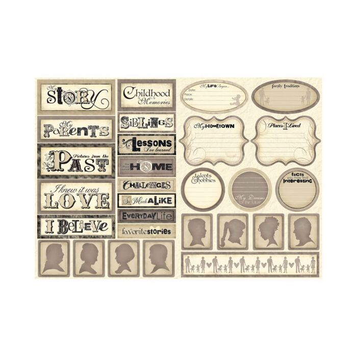 Scrapbook Customs - Family History - Sticker
