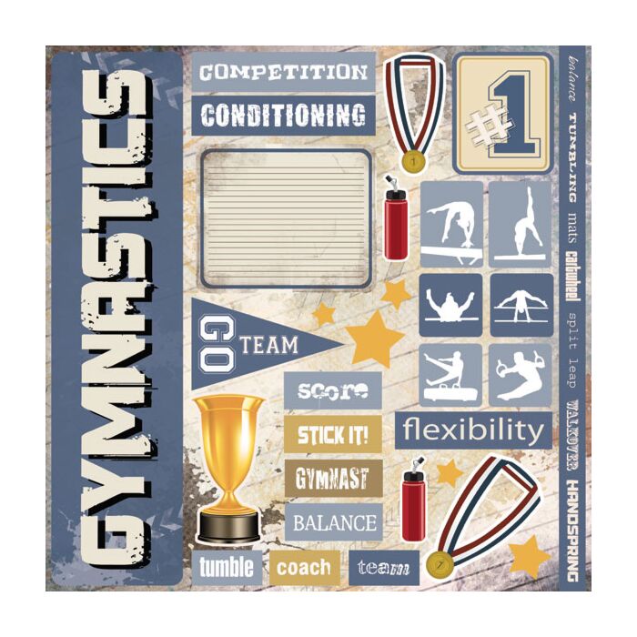 Scrapbook Customs Gymnastics Extreme Sticker