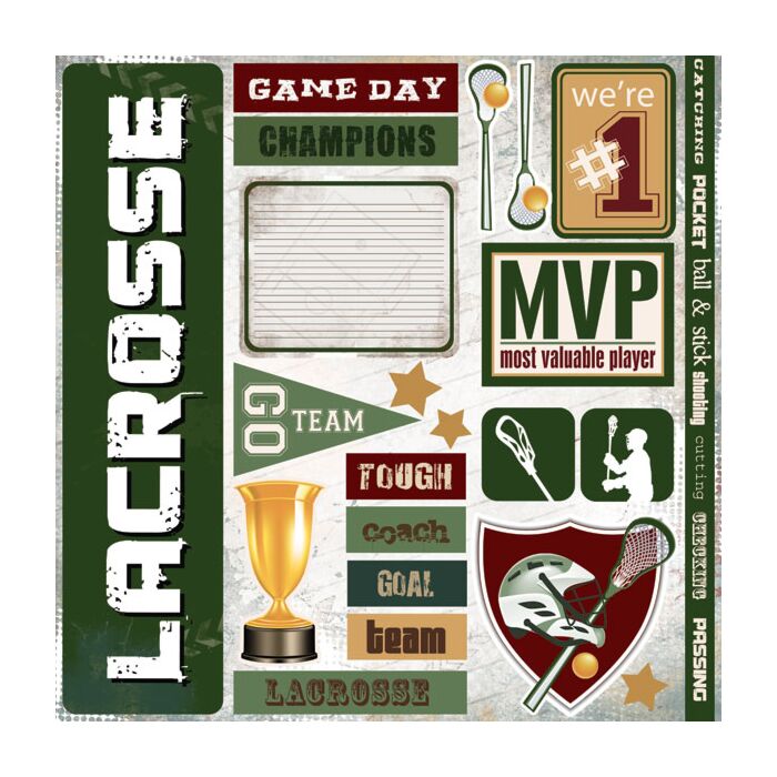 Scrapbook Customs Lacrosse Extreme Sticker