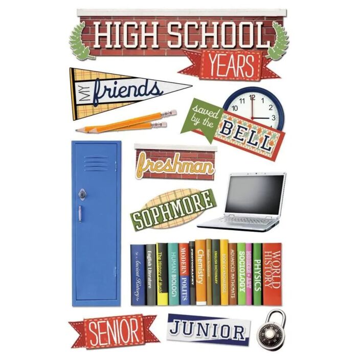 Paper House High School Dimensional Sticker