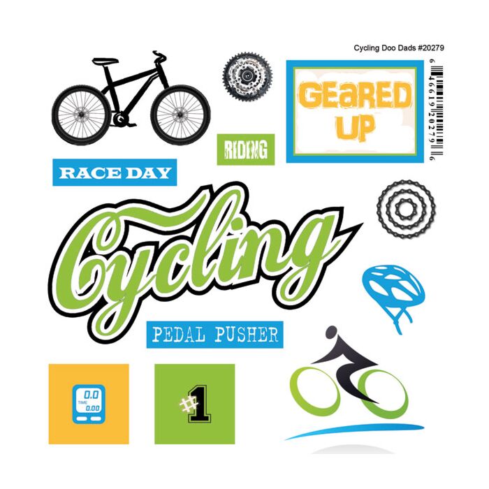 Scrapbook Customs - Cycling Doo Dads Sticker