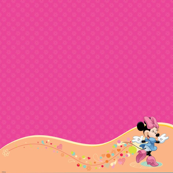 EK Success Disney Glittered Thermography Paper 12"X12"-Mickey Family - Minnie Mouse
