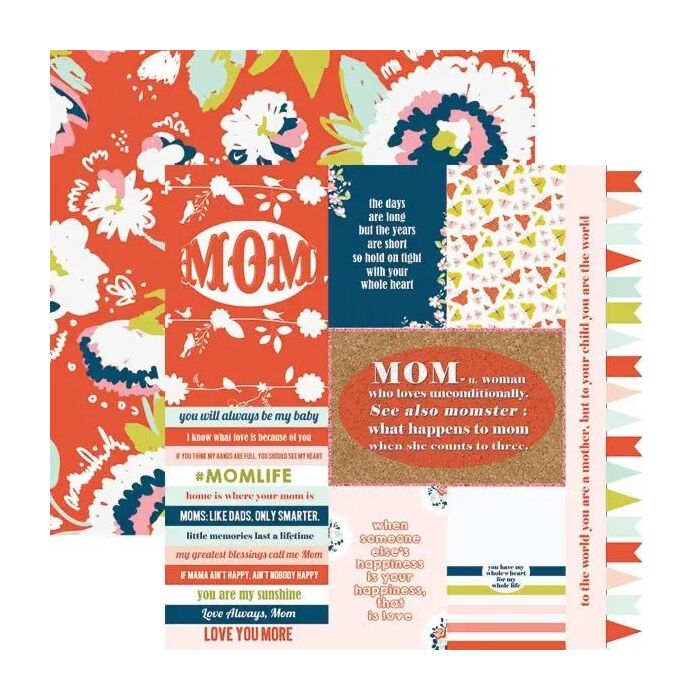 Paper House Mom - Tags 12x12 Double Sided Paper