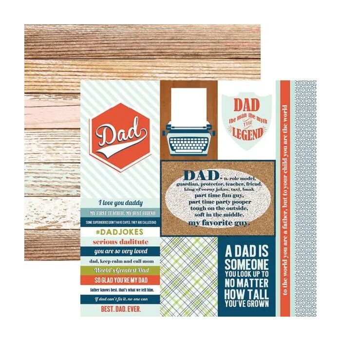 Paper House Dad - Tags 12x12 Double Sided Papers
