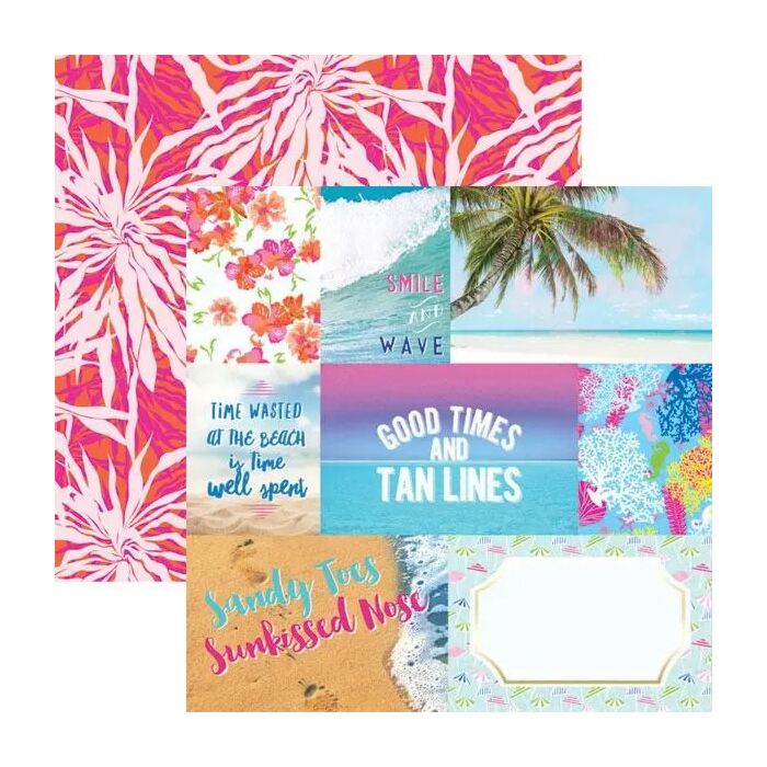 Paper House Paradise Found Tags 12x12 Double Sided Paper
