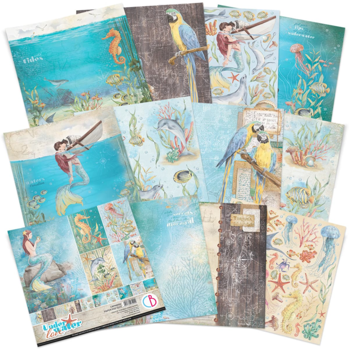 UNDERWATER LOVE PAPER PAD 12"X12" 12/PKG
