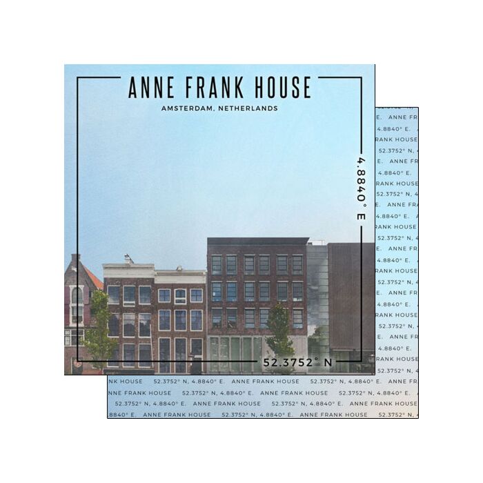 Preorder Scrapbook Customs Netherlands - Anne Frank House Coordinates Paper