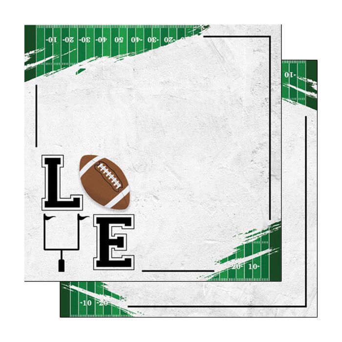Football Love DS - Double-Sided Paper 12 x 12.