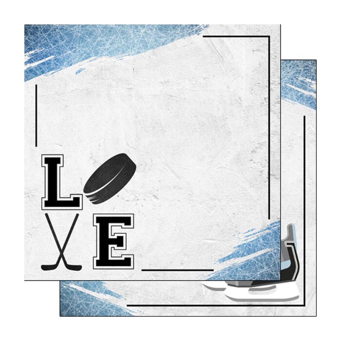 Preorder Scrapbook Customs Hockey Love DS Paper