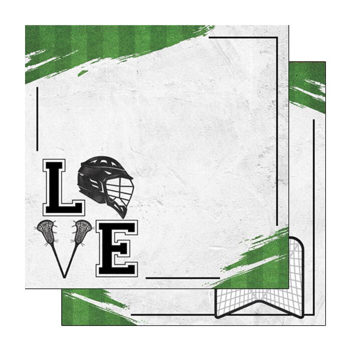 Lacrosse Love DS - Double-Sided Paper 12 x 12.