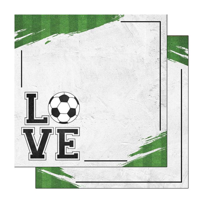 Soccer Love DS - Double-Sided Paper 12 x 12