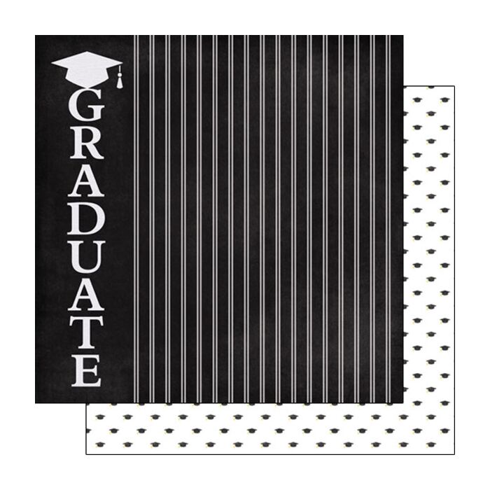 Graduate Vertical/Mini Grad Hats (Double-Sided Paper 12 x 12)