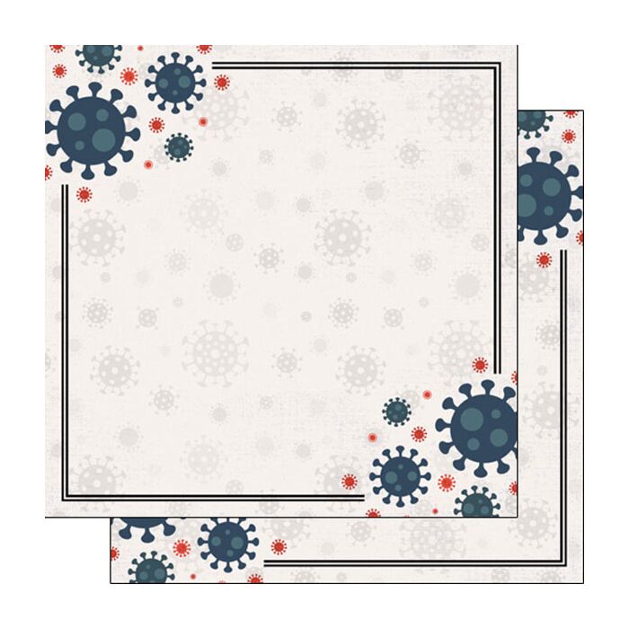 Covid-19 Virus Corner DS - Companion pattern Double-Sided Paper 12 x 12