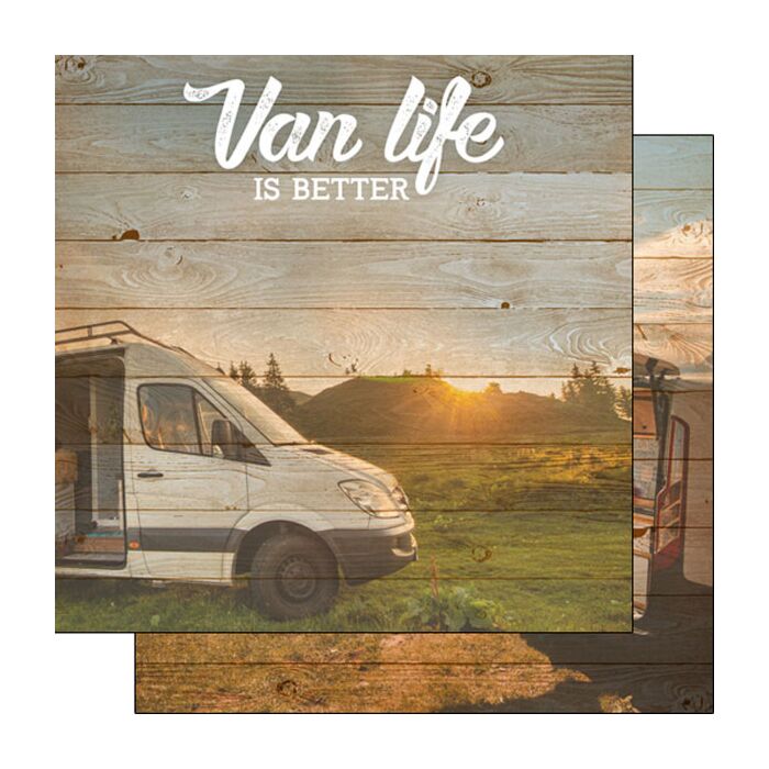 Scrapbook Customs Van Life is Better Paper Double-Sided Paper 12 x 12