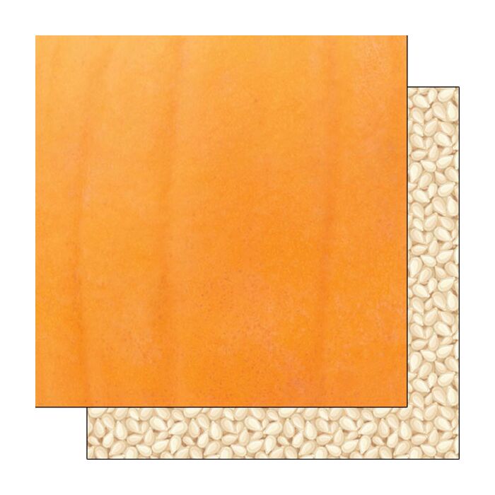 Scrapbook Customs Pumpkins Texture & Seeds DS Paper Double-Sided Paper 12 x 12