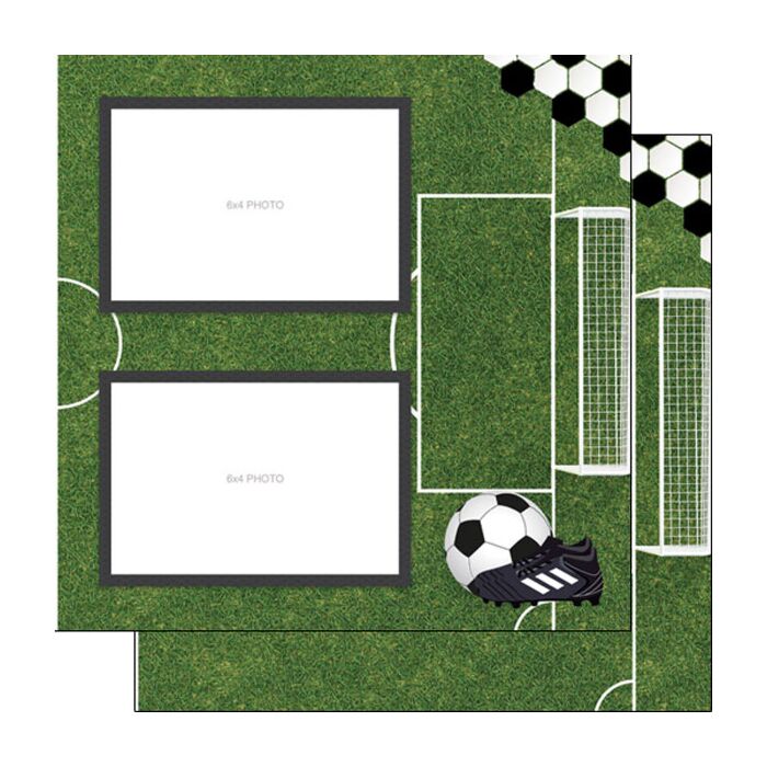 Scrapbook Customs Soccer Right Quick Page DS Paper Double-Sided Paper 12 x 12