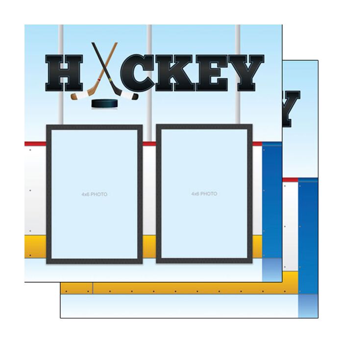 Preorder Scrapbook Customs Hockey Left Quick Page DS Paper