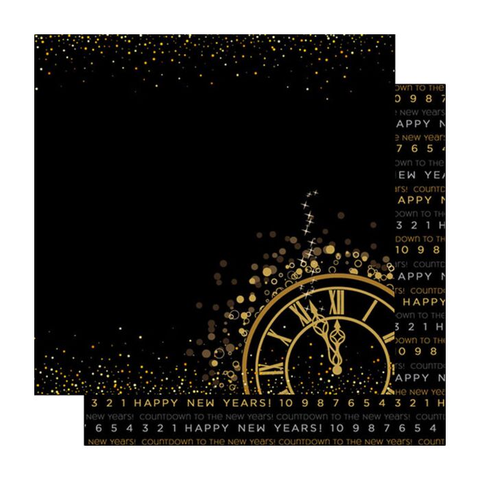 Scrapbook Customs New Year Countdown DS Paper 12x12