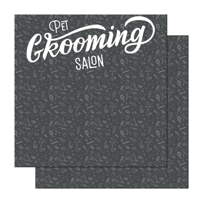 Scrapbook Customs Pet Grooming Salon DS Paper 12x12